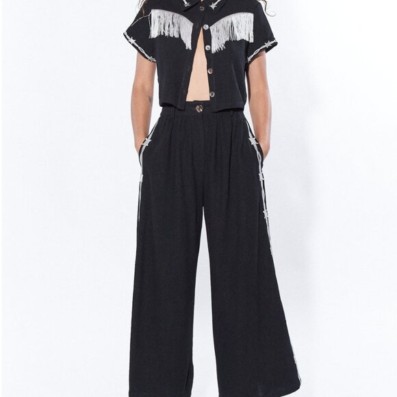 Fashion Brand Company Pants - Fashion Brand Company Black and White Wide Leg Pants